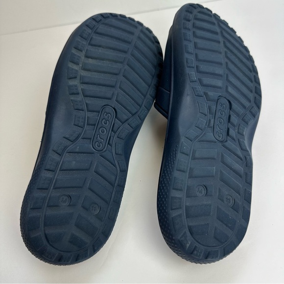 Crocs Iconic Comfort Slides Navy Blue Men’s Size 11 or Women's size 12 Beach - Picture 7 of 9